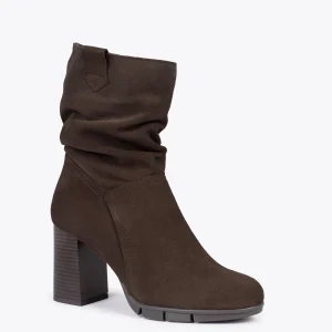 magasin MiMaO ShopOnline Wave -Bottines à Talon Et Zip MARRON 15