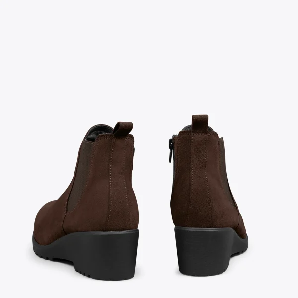 MiMaO ShopOnline BOTTINE COMPENSÉE – Bottines à Semelle Amovible MARRON en ligne vente 4