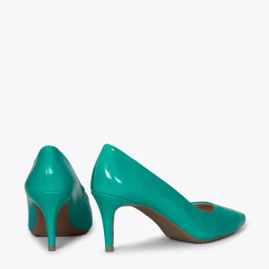 MiMaO ShopOnline STILETTO – Chaussures En Cuir Verni TURQUOISE Avec Talon Aiguille grande qualité 10