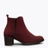 MiMaO ShopOnline DAILY – Bottines Basiques Pour Femmes BORDEAUX à prix très bas 22