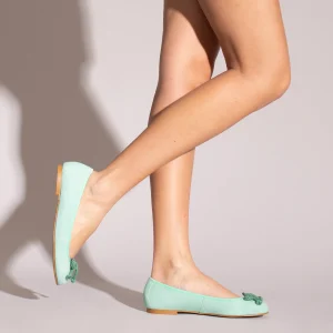 Retour Gratuit MiMaO ShopOnline BALLET – Ballerine TURQUOISE Pour Femme Avec Nœud 22