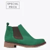 MiMaO ShopOnline CHELSEA- Bottines à Talons Plat Pour Femme VERT Livraison gratuite 25