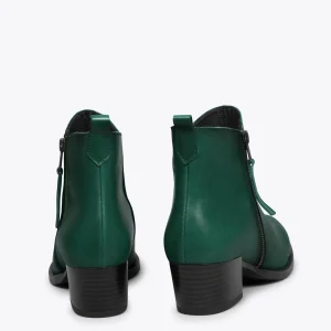 Satisfait ou Remboursé MiMaO ShopOnline CREMALLERA –Bottines Basiques Pour Femme VERT 13