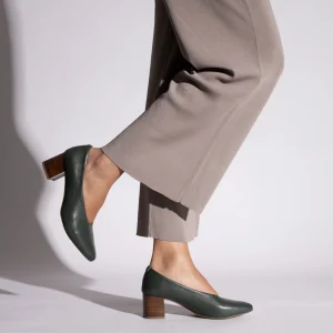 boutiqued en ligne MiMaO ShopOnline URBAN STYLE- Chaussures Pour Femme à Talon En Bois VERT 19