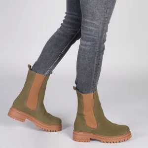 Boutique officielle MiMaO ShopOnline CAMBRIDGE – Bottines Chelsea VERT à Semelle Track 19