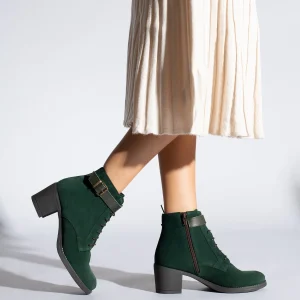 SOLDES TOUT À MiMaO ShopOnline TOP – Bottines à Lacets VERT BOUTEILLE à Talon 19