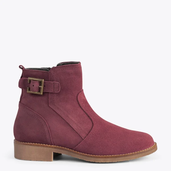 MiMaO ShopOnline BIKER – Bottines Plates Avec Boucle BORDEAUX site en ligne 1