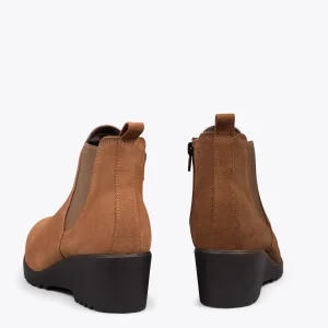 MiMaO ShopOnline BOTTINE COMPENSÉE – Bottines à Semelle Amovible CAMEL fashion pas cher 13