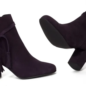 MiMaO ShopOnline BOTTINES BOHO à Talon Violet à prix imbattables 17