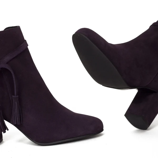 MiMaO ShopOnline BOTTINES BOHO à Talon Violet à prix imbattables 6