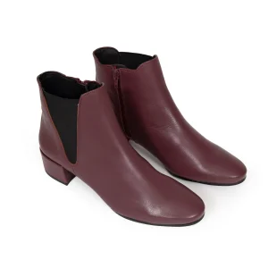 MiMaO ShopOnline ÉLÉGANCE Bottines Pour Femme Avec élastique BORDEAUX shopping pas cher 10