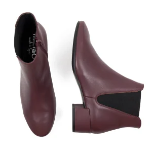 MiMaO ShopOnline ÉLÉGANCE Bottines Pour Femme Avec élastique BORDEAUX shopping pas cher 12