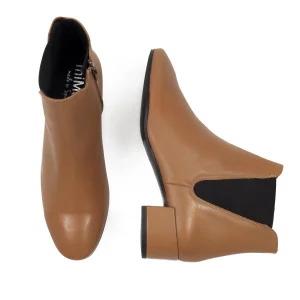 soldes ligne MiMaO ShopOnline ÉLÉGANCE Bottines Pour Femme Avec élastique COGNAC 12