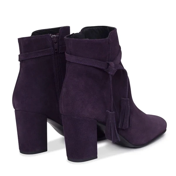 MiMaO ShopOnline BOTTINES BOHO à Talon Violet à prix imbattables 5