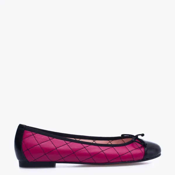 site officiel MiMaO ShopOnline BALLERINE LACET – Ballerine FUCHSIA Avec Broderie Losange 1