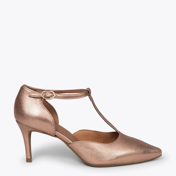 MiMaO ShopOnline COCKTAIL – Chaussures De Soirée En Métallisées ROSÉ Avec Talon Aiguille prix pas cher 1