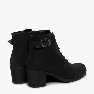 Paris MiMaO ShopOnline TOP – Bottines à Lacets NOIR à Talon 15