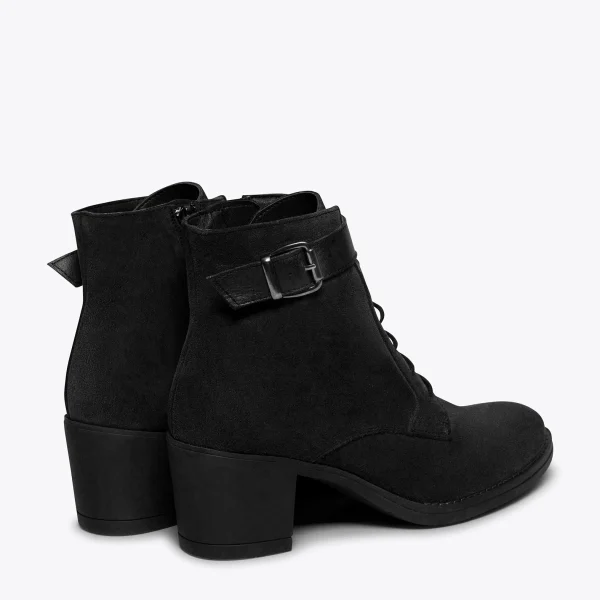 Paris MiMaO ShopOnline TOP – Bottines à Lacets NOIR à Talon 5