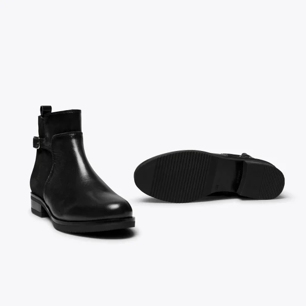 REMISE allant MiMaO ShopOnline DUO – Bottines Plates NOIR Avec Cuir Combiné 6