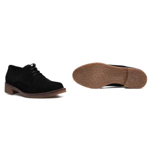 MiMaO ShopOnline OXFORD- Chaussures Oxford à Lacets Pour Femme NOIR SOLDES TOUT À 20