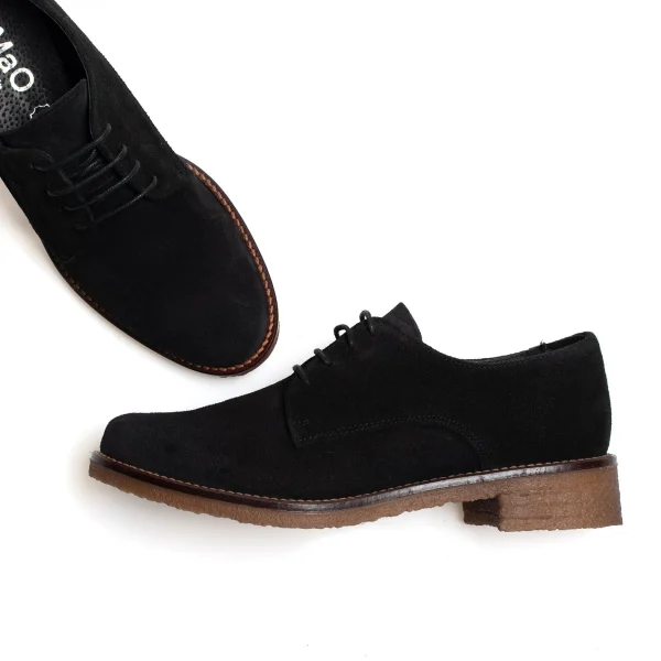 MiMaO ShopOnline OXFORD- Chaussures Oxford à Lacets Pour Femme NOIR SOLDES TOUT À 6