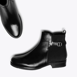 REMISE allant MiMaO ShopOnline DUO – Bottines Plates NOIR Avec Cuir Combiné 14