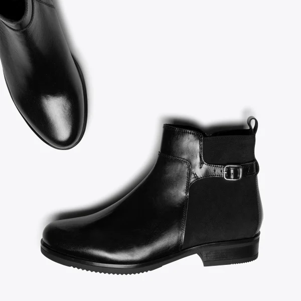 REMISE allant MiMaO ShopOnline DUO – Bottines Plates NOIR Avec Cuir Combiné 5