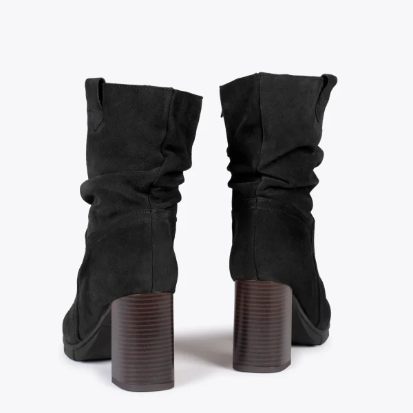 MiMaO ShopOnline Wave -Bottines à Talon Et Zip NOIR garantie de qualité 4