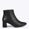 vente pas cher en ligne MiMaO ShopOnline CITY – Bottines En Cuir Nappa à Talon Large Et Bout Pointu Et Fin NOIR 25