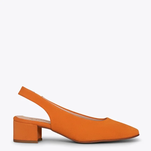 MiMaO ShopOnline LADY – Chaussures ORANGE Talon Ouvert Nouvelle Collection 1