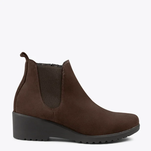 MiMaO ShopOnline BOTTINE COMPENSÉE – Bottines à Semelle Amovible MARRON en ligne vente 1