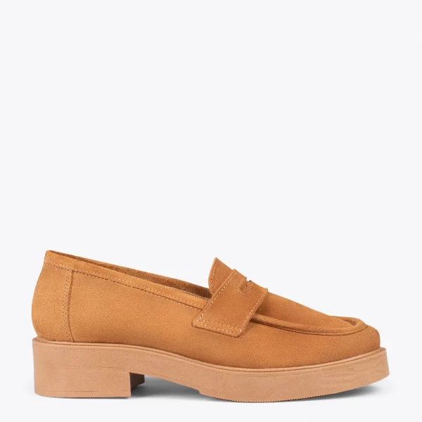 Couleurs variées MiMaO ShopOnline CASUAL – Mocassins Basiques En Forme De Masque CAMEL 1