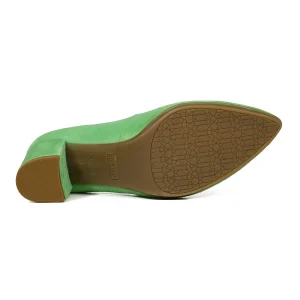 magasin paris MiMaO ShopOnline CHAUSSURES DAIM À PETIT TALON VERT POMME URBAN S 15