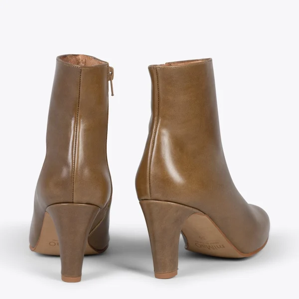 MiMaO ShopOnline DAILY – Bottines En Cuir TAUPE à prix d'occasion 4