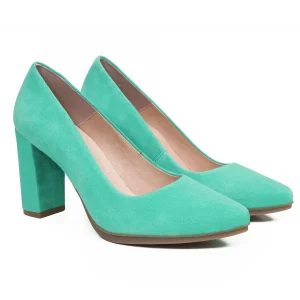 Officielle MiMaO ShopOnline CHAUSSURES DAIM À TALON HAUT VERT D’EAU URBAN 14