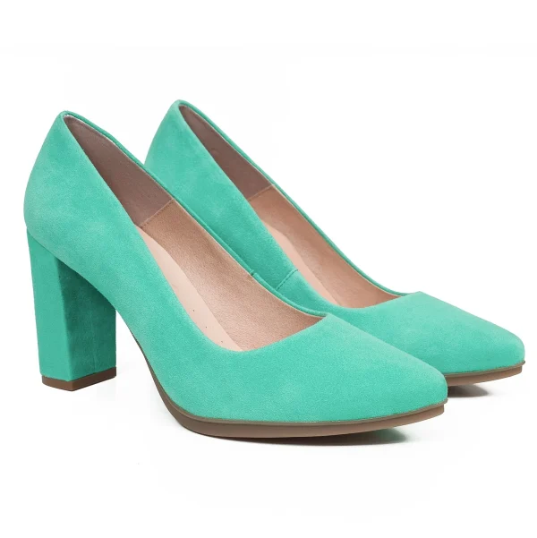 Officielle MiMaO ShopOnline CHAUSSURES DAIM À TALON HAUT VERT D’EAU URBAN 4