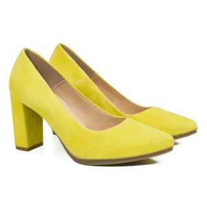 jusqu'à MiMaO ShopOnline CHAUSSURES DAIM À TALON HAUT JAUNE URBAN 14