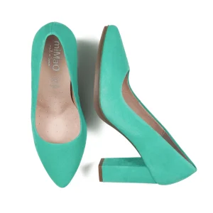 Officielle MiMaO ShopOnline CHAUSSURES DAIM À TALON HAUT VERT D’EAU URBAN 12