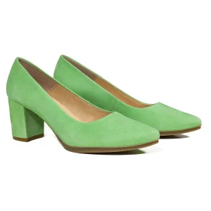 magasin paris MiMaO ShopOnline CHAUSSURES DAIM À PETIT TALON VERT POMME URBAN S 13